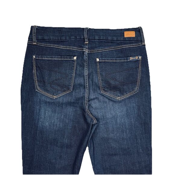 Seven7 Tummyless High Rise Skinny Jeans 12 (33x28.5) Blue Stretch Denim Womens - Picture 8 of 10